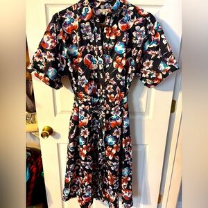 Floral Print Short Sleeve Dress